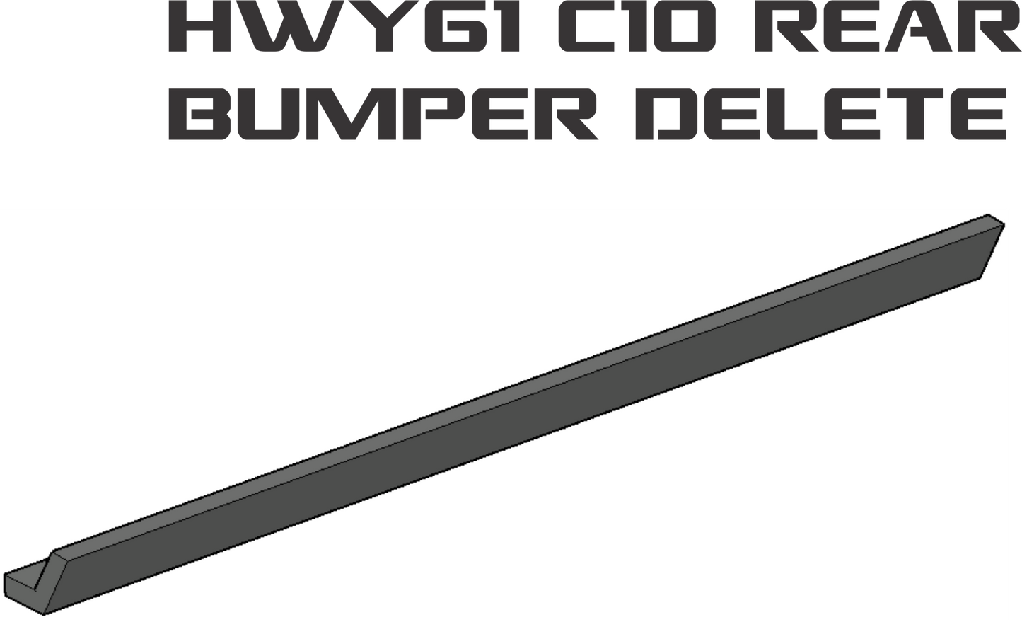 1970 C10 HWY61 rear bumper delete panel